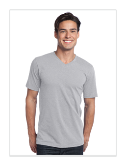 Unisex Fine Jersey V-Neck Tee
